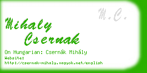 mihaly csernak business card
