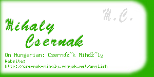 mihaly csernak business card